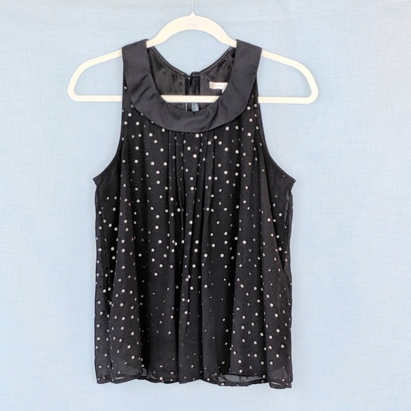 Lauren Conrad Polka Dot A-line Top - Picture 1 of 6